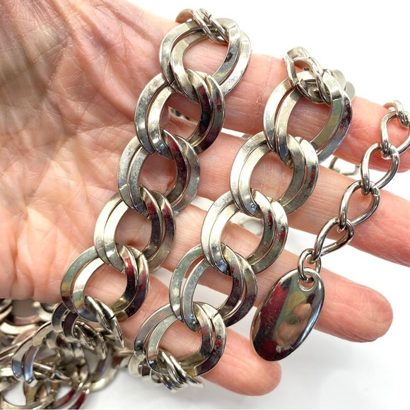 Silvertone Chain Link Vintage Belt - Picture 6 of 8
